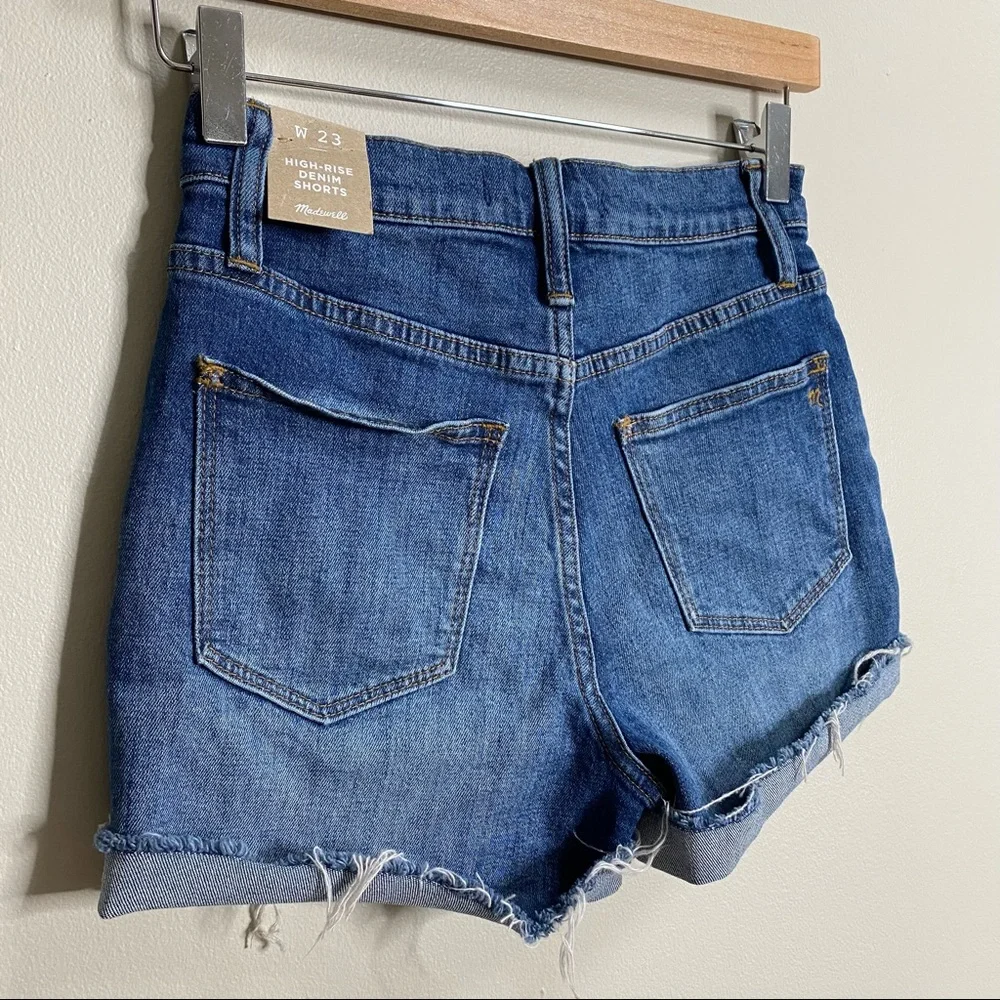 Madewell Glenoaks Wash High Rise Cuffed Denim Shorts Size 23